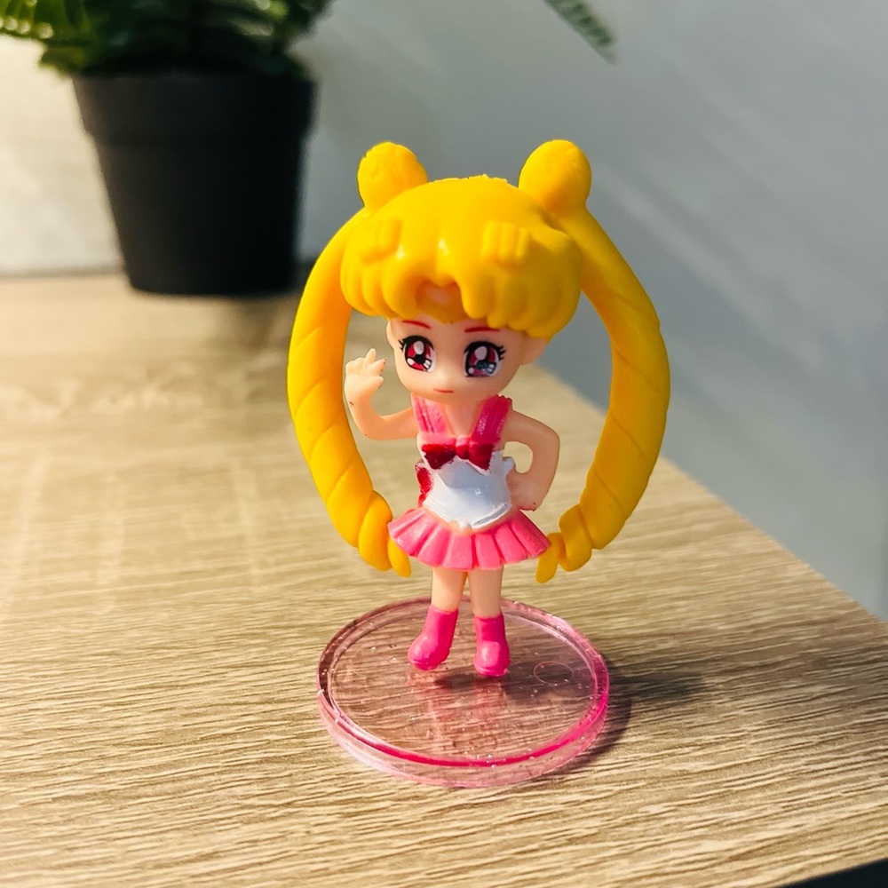 Cute Pink and Yellow Kids Toy Figure
